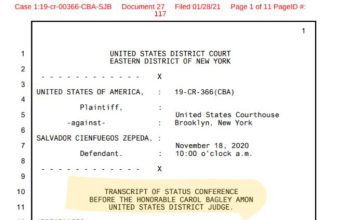 Documentos desnudan Caso Cienfuegos: se detuvo por diplomacia y puede ser reabierto