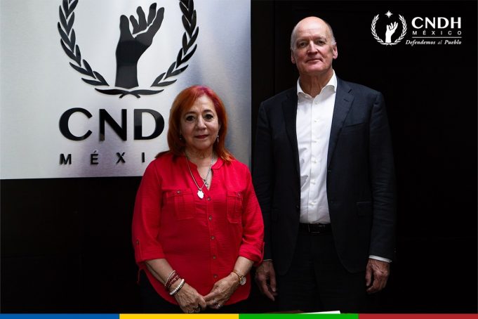 CNDH reafirma que es parte del Estado Rosario Piedra Ibarra en reunión con representantes de Los Países Bajos