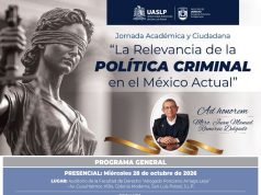 Jornada Académica y Ciudadana denominada “La Relevancia de la Política Criminal en el México Actual” en honor al Mtro. Juan Manuel Ramírez Delgado